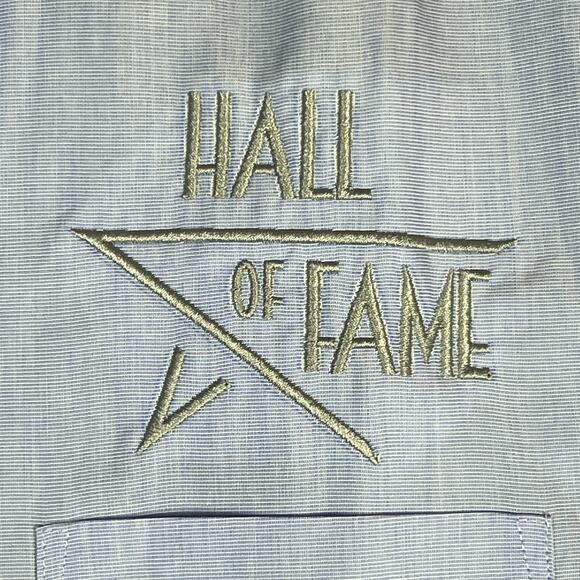 Untuckit Shirt Mens Medium Blue Short Sleeve Hillstowe Button Up Wrinkle Free - Picture 3 of 10